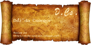Dóda Csongor névjegykártya
